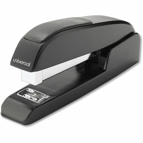 Universal Desktop Stapler, 20-Sheet Capacity, 3.5" Throat, Holds 210 Staples, Top-Loading, Soft-Grip, Non-Slip Base, Black Metal