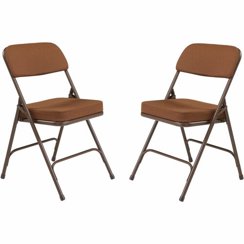 National Public Seating 3200 Series Folding Chairs - Antique Gold Seat Color - Fabric, Foam Seat Material - Antique Gold Back Color - Fabric, Foam Back Material - Brown Frame Color - Tubular Steel Frame Material - Antique Gold - Fabric, Vinyl, Polypropyle