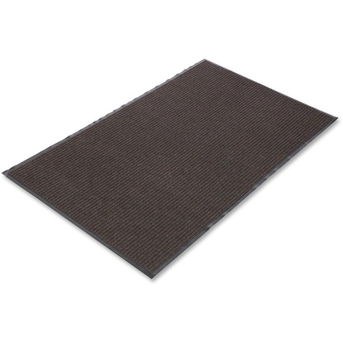 Crown Mats Needle-rib Wiper/Scraper Mat - Entryway, Indoor - 72" Length x 48" Width x 0.313" Thickness - Rectangular - Polyethylene Terephthalate (PET) - Brown - 1Each
