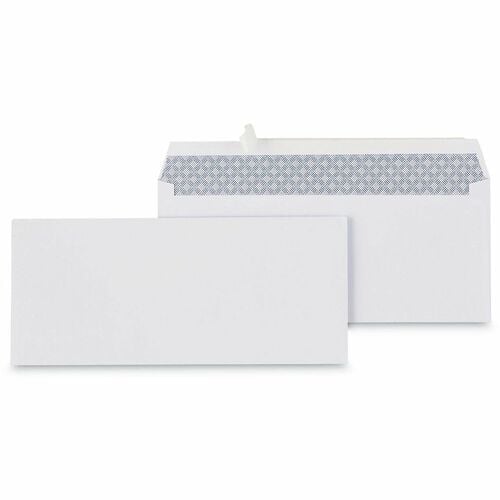 Universal Envelope, Business #10, Peel-Seal Self-Adhesive, 24 lb Bond, Security Tint, White, 100/Box