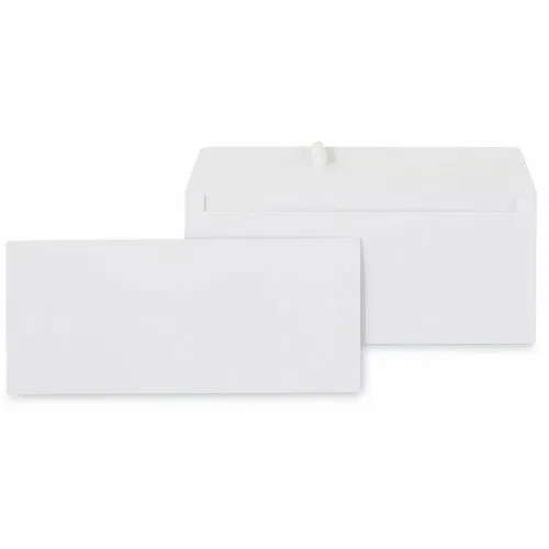 Universal Envelope, Business No 10, 24 lb, Self-Adhesive, White Paper Stock, 500/Box