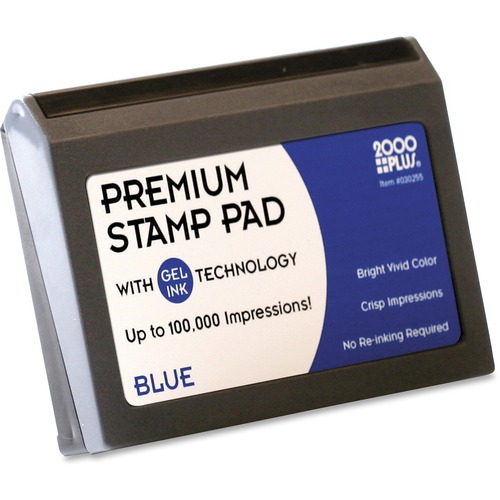 Cosco 2000 Plus Gel Ink Premium Stamp Pad - 3" Height x 4.3" Width x 3.5" Depth - Blue Ink - 1 Each