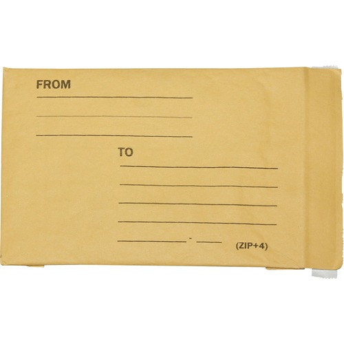 SKILCRAFT Sealed Air Jiffylite Bubble Lined Mailer - No. 0 - Bubble - #0 - 6" Width x 10" Length - Peel & Seal - Kraft - 200 / Pack - Kraft