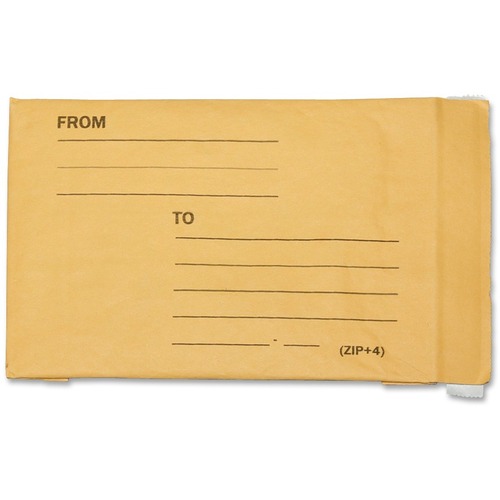 SKILCRAFT Sealed Air Jiffylite Bubble Lined Mailer - No. 1 - Bubble - #1 - 7 1/4" Width x 12" Length - Peel & Seal - Kraft - 100 / Pack - Kraft