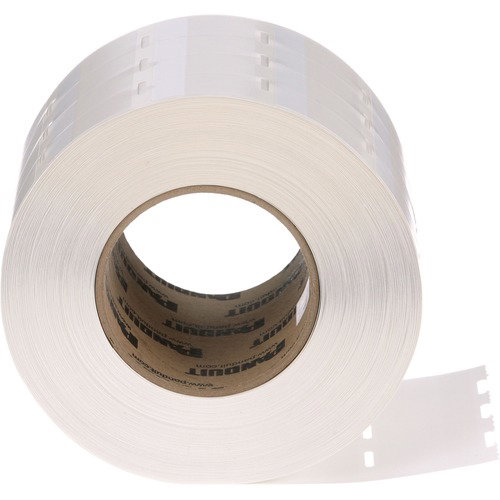 Panduit Thermal Transfer Self-Laminating Labels - 1" Width x 1 1/2" Length - Rectangle - Thermal Transfer - White, Clear - Vinyl - 5000 Total Label(s) - 5000 Piece