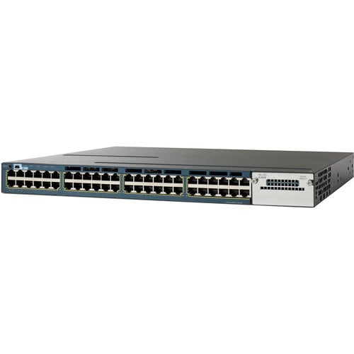 Cisco Catalyst 3560-X Ethernet Switch - 48 Ports - Manageable - Gigabit Ethernet - 10/100/1000Base-T - 2 Layer Supported - Twisted Pair - PoE Ports - 1U High - Rack-mountable - Lifetime Limited Warranty