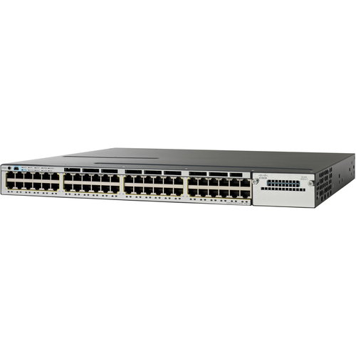 Cisco Catalyst 3750-X Ethernet Switch - 48 Ports - Manageable - Gigabit Ethernet - 10/100/1000Base-T - 2 Layer Supported - Twisted Pair - PoE Ports - 1U High - Rack-mountable - Lifetime Limited Warranty