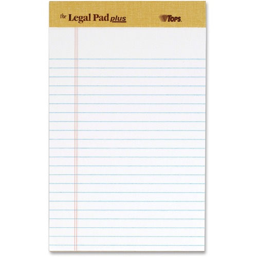 TOPS Jr. Legal Pad, 50 Sheets, 8" x 5", 16 lb, Perforated, Acid-Free, Top-Bound, 12/Doz