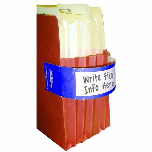 Tabbies File Pocket Handles - 2" Width x 9 5/8" Length - Dark Blue - Tyvek - 48 / Pack