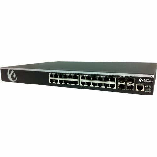 Amer SS3GR1026LP Layer 3 Switch - 24 Ports - Manageable - Gigabit Ethernet - 10/100/1000Base-T - 3 Layer Supported - 4 SFP Slots - Twisted Pair - PoE Ports - Rack-mountable - 5 Year Limited Warranty