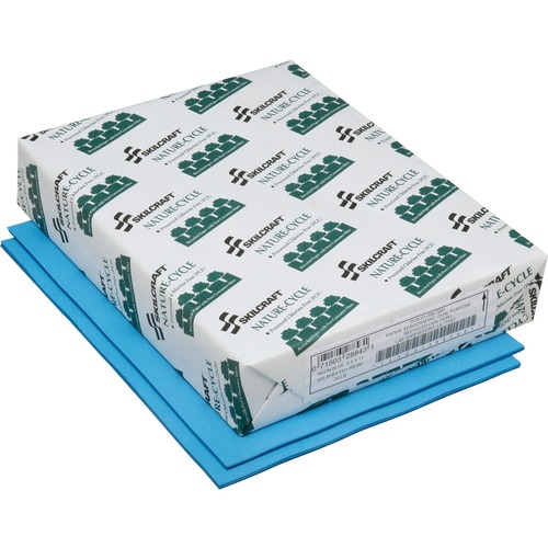 SKILCRAFT Neon Colored Copy Paper - Letter - 8 1/2" x 11" - 20 lb Basis Weight - 500 / Ream - Chlorine-free