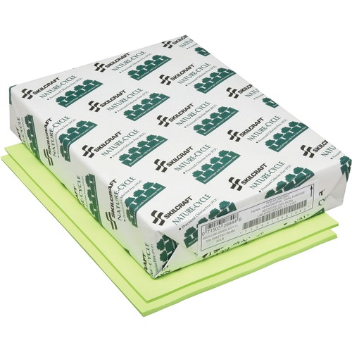 SKILCRAFT Neon Colored Copy Paper - Letter - 8 1/2" x 11" - 20 lb Basis Weight - 500 / Ream - Chlorine-free