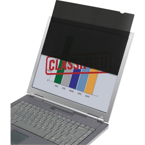SKILCRAFT LCD Monitor Privacy Filters Black - For 14" Monitor, Notebook - Scratch Resistant, Fingerprint Resistant - Anti-glare - 1 Pack