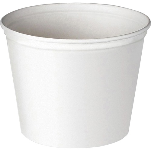 Solo Double Wrapped Paper Bucket - Food, Ice - White - Paper, Plastic Body - 100 / Carton