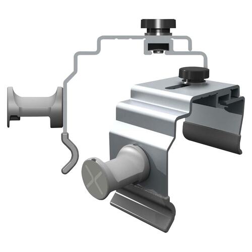 Ghent X-Hangers NEX021XHL Mounting Adapter for Markerboard - Gray - Anodized Aluminum - 2 / Each