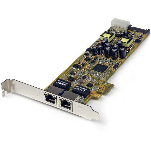 StarTech.com Dual Port PCI Express Gigabit Ethernet PCIe Network Card Adapter - PoE/PSE - Add two Power-over-Ethernet Gigabit Ports to a PCI Express-enabled Computer - dual port pcie nic - dual port gigabit server adapter - pci express gigabit network car
