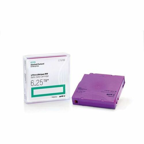 HPE LTO-6 6.25TB Ultrium RW Cartridge - LTO-6 - 2.50 TB (Native) / 6.25 TB (Compressed) - 2775.59 ft Tape Length - 1 Pack