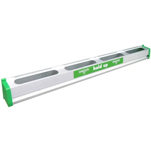 Unger Hold Up Tool Organizer, 36" W, Aluminum/Plastic, Silver, Rubber Finger Grips, Front Hooks, Hanging Hardware Included