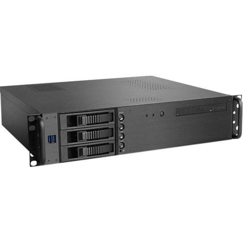 iStarUSA 2U Compact 3 x 3.5" Bay Hotswap microATX Chassis Black - Rack-mountable - Black - Aluminum, Galvanized Steel - 2U - 6 x Bay - µATX, Mini ITX Motherboard Supported - 1 x Fan(s) Supported - 1 x External 5.25" Bay - 3 x External 3.5" Bay - 1 x