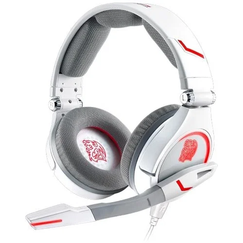 Tt eSPORTS CRONOS Combat White - Stereo - USB, Mini-phone (3.5mm) - Wired - 20 Hz to 20 kHz - Over-the-head - Binaural - Circumaural - 5.91 ft Cable - White