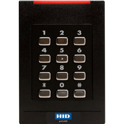 HID pivCLASS RPK40-H Smart Card Reader - Contact/Contactless - Cable - 1.57" Operating Range - Pigtail - Wall Mountable - Black