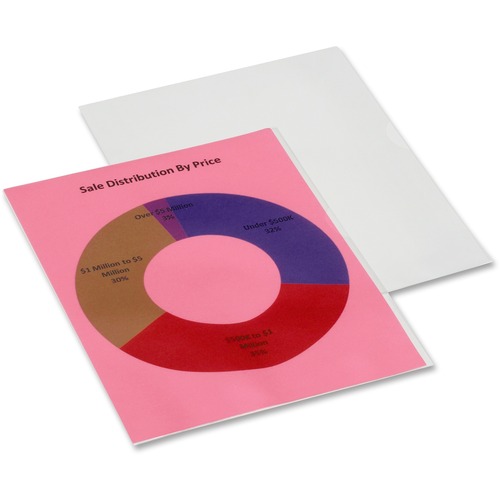 SKILCRAFT Letter Recycled Project File - 8 1/2" x 11" - Clear - 40% Recycled - 24 / Pack