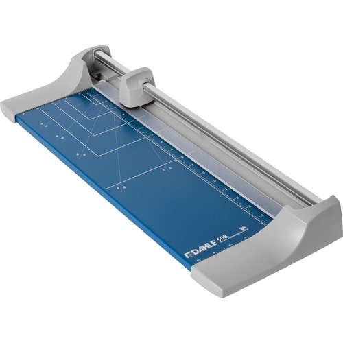 Dahle Rotary Trimmer, Personal, 18" Cut Length, 5-Sheet Capacity, Self-Sharpening Blade, Blue