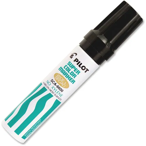 Pilot Permanent Marker, Super Color Jumbo Refillable, Extra Broad Chisel Tip, Black