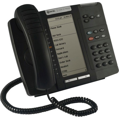 Mitel MiVoice 5320 IP Phone - Desktop - Dark Gray - VoIP - 2 x Network (RJ-45) - PoE Ports