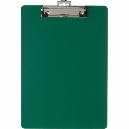 Officemate Clipboard, Letter Size 8.5" x 11", Low-Profile Metal Clip, Green Plastic, Retractable Key Hole