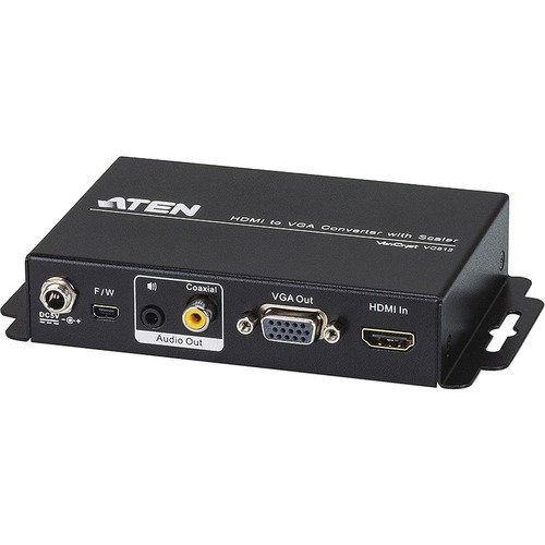 VanCryst VC812 HDMI to VGA Converter with Scaler-TAA Compliant - Functions: Video Conversion, Video Scaling, De-interlace, Noise Filtering, Video Processing - 1920 x 1200 - VGA - Audio Line Out - 1 Pack - Mountable