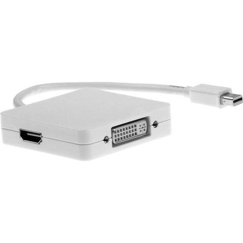 Rocstor Mini Displayport to HDMI Adapter - 5.91" DVI-D/HDMI/Mini-DVI A/V Cable for Audio/Video Device, Notebook, Monitor, Projector, Satellite Receiver, MacBook, MacBook Air, MacBook Pro, iMac, Mac mini, Mac Pro - First End: 1 x 20-pin DisplayPort 1.1a Di