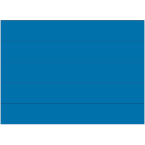 MasterVision Magnetic Dry-Erase Strips, 6" W x 0.88" L, Blue, Precut, for Steel Surfaces and Masterview Boards, 25/PK