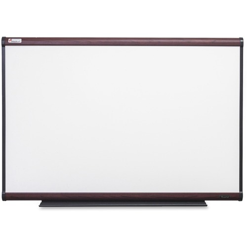 SKILCRAFT Aluminum Frame Total Erase White Board - 48" (4 ft) Width x 36" (3 ft) Height - White Surface - Mahogany Aluminum Frame - Rectangle - 1 Each