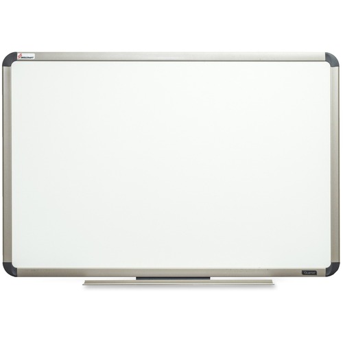 SKILCRAFT Aluminum Frame Total Erase White Board - 48" (4 ft) Width x 36" (3 ft) Height - White Surface - Titanium Aluminum Frame - Rectangle - 1 Each