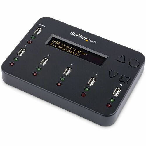 Startech.com Standalone 1 to 5 USB Thumb Drive Duplicator/Eraser, Multiple USB Flash Drive Copier/Cloner, Sector-by-Sector Copy, Sanitizer - 1 to 5 Standalone USB Flash Drive Duplicator and Eraser; Supports USB 3.0/2.0 Flash Drives; Up to 1.5 GB/min Syste