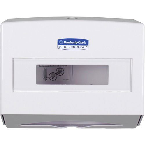 Scott Paper Towel Dispenser, Scottfold, Compact, Lockable, Translucent White, 10.8" x 4.8" x 9" W x D x H, Ada Compliant