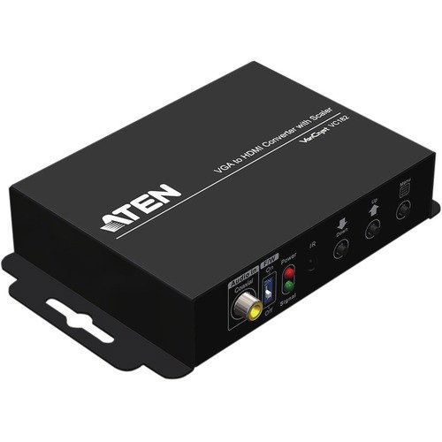 VanCryst VC182 VGA to HDMI Converter with Scaler-TAA Compliant - Functions: Video Conversion, Video Scaling, Video Processing, De-interlace - 1900 x 1200 - VGA - 1 Pack - Mountable