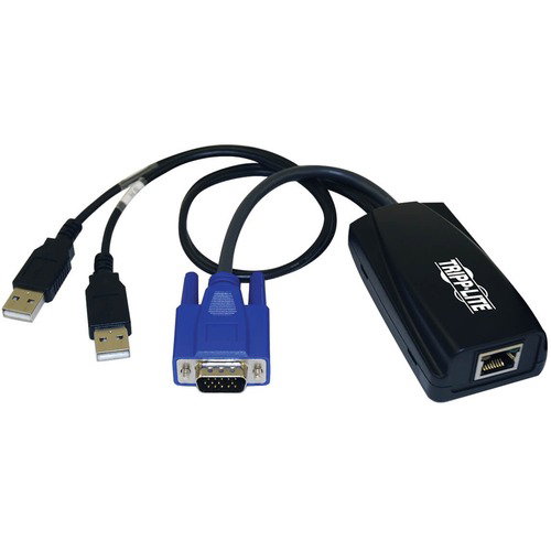 Tripp Lite KVM Switch USB Server Interface Unit Virtual Media HD15 USB RJ45 - 1 Computer(s) - 100 ft Range - 1 x Network (RJ-45) x USB x VGA
