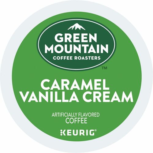 Green Mountain Coffee Roasters K-Cup Coffee, Caramel Vanilla Cream, Light Roast, Regular, for Keurig Brewers, 24/Box, 4/CT
