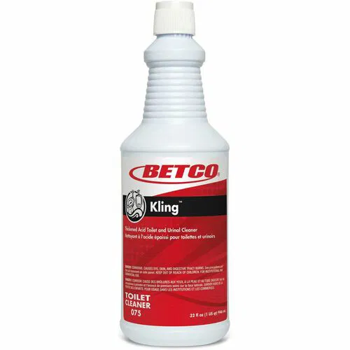 Betco Toilet Bowl Cleaner, for Bathroom, 32 oz, Thickened 9 Percent Hydrochloric Acid, Aqua Blue, Mint Scent, 12/CT