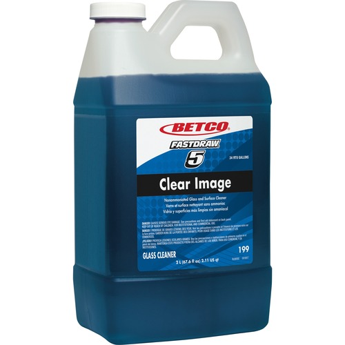 Betco Clear Image Glass Cleaner, for Mirror, FastDraw System Concentrate, 67.6 fl oz (2.1 qt), Grape Scent