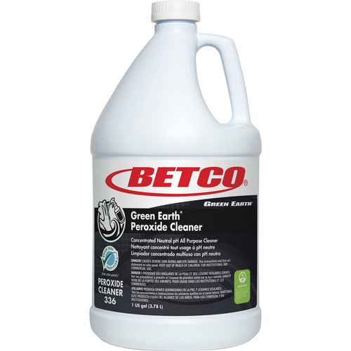 Betco Multipurpose Cleaner, Floor, Shower, Glass, Green Earth Peroxide Concentrate, 128 fl oz (4 qt), Fresh Mint Scent, Neutral pH