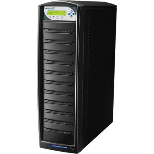 Vinpower Digital SharkCopier SATA DVD/CD Tower Duplicator - 24x - Standalone - 1 x DVD-ROM, 10 x DVD-Writer - 24x DVD+R, 24x DVD-R, 12x DVD+R, 12x DVD-R, 48x CD-R - 6x DVD-RW, 8x DVD+RW, 32x CD-RW - SATA48x CD Write/32x CD Rewrite24x DVD Write/8x DVD Rewr