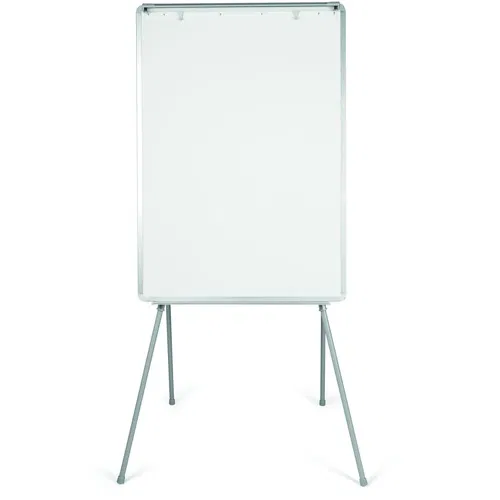 MasterVision Dry Erase Board Easel, Floor Standing, Tabletop, 28" W x 40.5" H, Aluminum Frame, White Surface, Telescoping Legs, Pen Tray