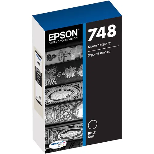 Epson 748, (T748120) Ink Cartridge, Black, 2,500 Page Yield, Durabrite Pro, for WorkForce Pro WF-8590/6530/6090/6590/8090