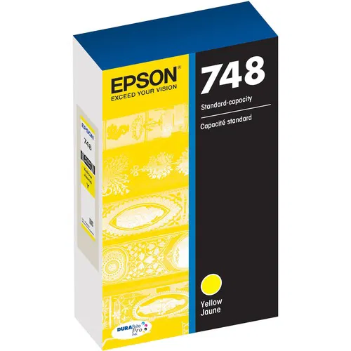 Epson 748 (T748420) Ink Cartridge, DURABrite Pro, Yellow, 1,500 Page Yield, for WorkForce Pro WF-8590/6530/6090/6590/8090