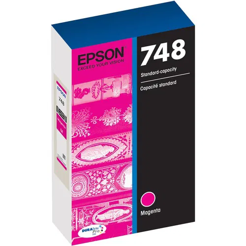 Epson 748 (T748320) Ink Cartridge, Magenta, 1,500 Page Yield, DURABrite Pro Pigment, for WorkForce Pro WF-8590/WF-6530/WF-6090/WF-6590/WF-8090