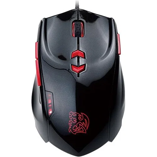 Tt eSPORTS THERON Plus Smart Mouse - Laser - Cable - Black - USB - 8200 dpi - Scroll Wheel - 8 Button(s) - Right-handed