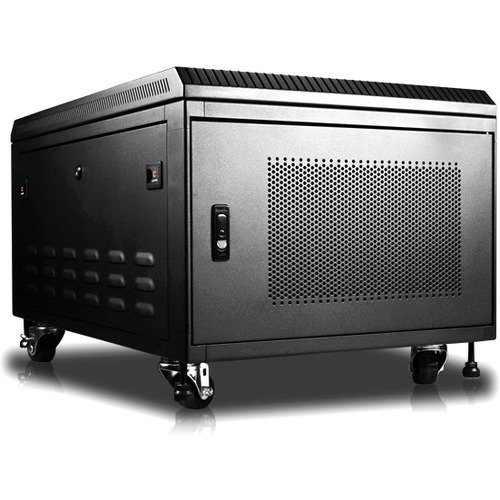 Claytek 6U 900mm Depth Rack-mount Server Cabinet - For Server - 6U Rack Height - Rack-mountable - Black - Aluminum, Cold-rolled Steel (CRS) - 2200 lb Maximum Weight Capacity
